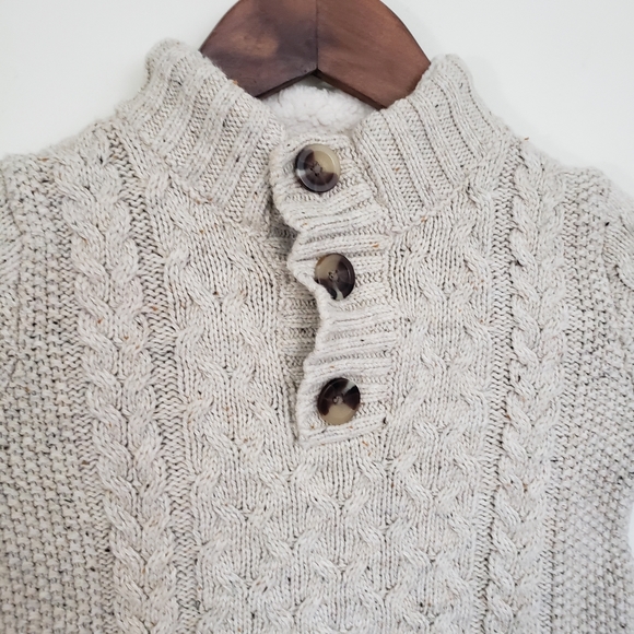 🌞SOLD🌞 Cat & Jack Cable Knit Fisherman Sweater Pullover Size 18 Month Oatmeal - Picture 9 of 10